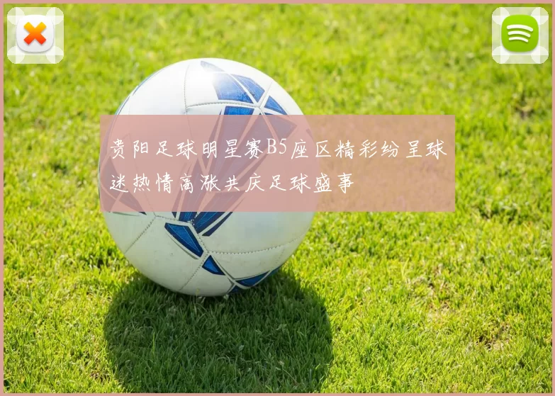 贵阳足球明星赛B5座区精彩纷呈球迷热情高涨共庆足球盛事